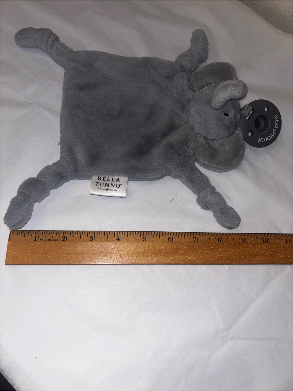 Replacement little peanutz Gray Pacifier with Plush Elephant Lovey